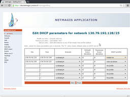 DHCP range edition